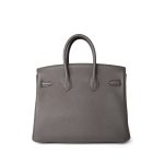 Birkin 25 Gris Etain Palladium Plated  C Stamp - Image 3