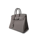 Birkin 25 Gris Etain Palladium Plated  C Stamp - Image 4