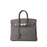 Birkin 25 Gris Etain Palladium Plated  C Stamp - Image 6