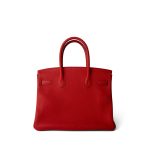 Birkin 30 Rouge de Coeur Togo Gold Plated D Stamp - Image 7