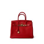 Birkin 30 Rouge de Coeur Togo Gold Plated D Stamp - Image 3