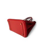 Birkin 30 Rouge de Coeur Togo Gold Plated D Stamp - Image 4