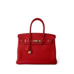 Birkin 30 Rouge de Coeur Togo Gold Plated D Stamp