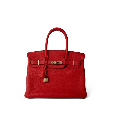 Birkin 30 Rouge de Coeur Togo Gold Plated D Stamp