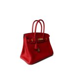 Birkin 30 Rouge de Coeur Togo Gold Plated D Stamp - Image 14