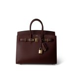 Birkin Sellier 25 Rouge H Veau Madame Leather Gold Plated Z Stamp - Image 13