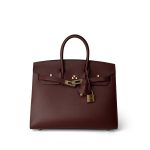 Birkin Sellier 25 Rouge H Veau Madame Leather Gold Plated Z Stamp - Image 4