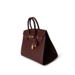 Birkin Sellier 25 Rouge H Veau Madame Leather Gold Plated Z Stamp - Image 10