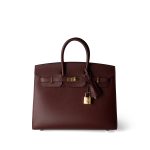 Birkin Sellier 25 Rouge H Veau Madame Leather Gold Plated Z Stamp