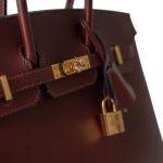 Birkin Sellier 25 Rouge H Veau Madame Leather Gold Plated Z Stamp - Image 7