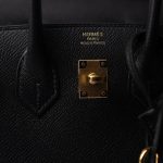 Birkin Sellier 25 Black Veau Epsom Leather Gold Plated Hardware Z Stamp - Image 3
