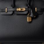 Birkin Sellier 25 Black Veau Epsom Leather Gold Plated Hardware Z Stamp - Image 6