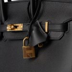 Birkin Sellier 25 Black Veau Epsom Leather Gold Plated Hardware Z Stamp - Image 7