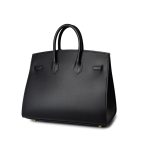 Birkin Sellier 25 Black Veau Epsom Leather Gold Plated Hardware Z Stamp - Image 13