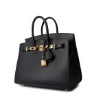 Birkin Sellier 25 Black Veau Epsom Leather Gold Plated Hardware Z Stamp - Image 15