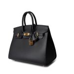 Birkin Sellier 25 Black Veau Epsom Leather Gold Plated Hardware Z Stamp - Image 22