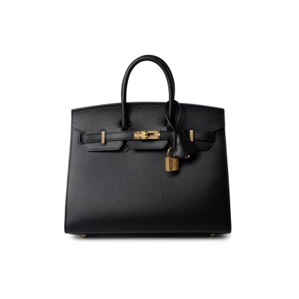 Birkin Sellier 25 Black Veau Epsom Leather Gold Plated Hardware Z Stamp