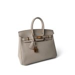 Birkin 25 Craie Togo Rose Gold Plated Z Stamp - Image 12