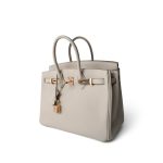 Birkin 25 Craie Togo Rose Gold Plated Z Stamp - Image 19