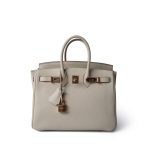 Birkin 25 Craie Togo Rose Gold Plated Z Stamp - Image 9