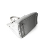 Birkin 30 White Taurillon Clemence Leather Palladium Plated I Square Stamp - Image 6