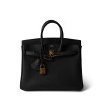 Birkin 25 Noir Black Veau Togo Leather Gold Hardware - Image 5