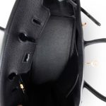 Birkin 25 Noir Veau Togo Gold Plated Z Stamp - Image 10