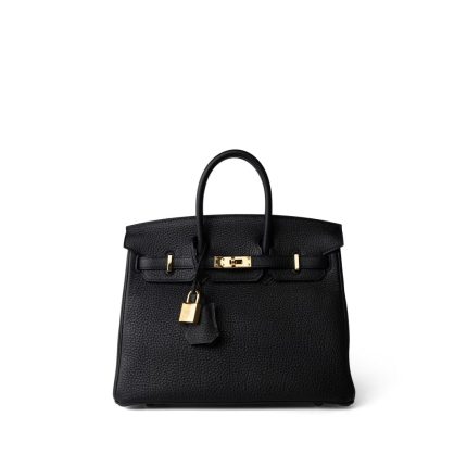 Birkin 25 Noir Veau Togo Gold Plated Z Stamp