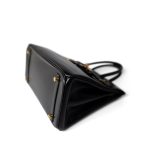 Birkin 30 Black Box Calfskin Gold Plated G Square Stamp - Image 4