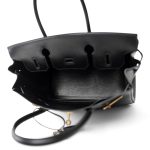 Birkin 30 Black Box Calfskin Gold Plated G Square Stamp - Image 3