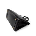 Birkin 30 Black Box Calfskin Gold Plated G Square Stamp - Image 9