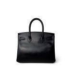 Birkin 30 Black Box Calfskin Gold Plated G Square Stamp - Image 16