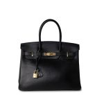 Birkin 30 Black Noir Vachette Ardennes Gold Plated Hardware
