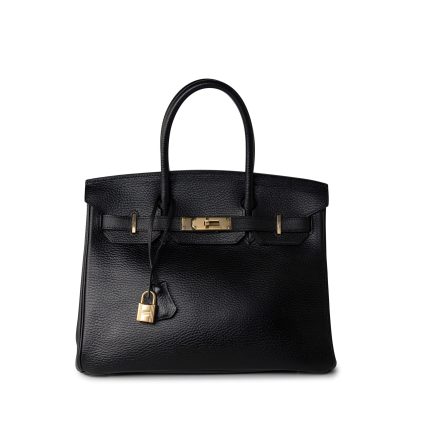 Birkin 30 Black Noir Vachette Ardennes Gold Plated Hardware