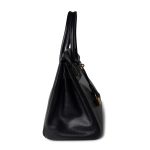 Birkin 30 Black Noir Vachette Ardennes Gold Plated Hardware - Image 17