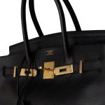 Birkin 30 Black Noir Vachette Ardennes Gold Plated Hardware - Image 18