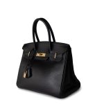 Birkin 30 Black Noir Vachette Ardennes Gold Plated Hardware - Image 20