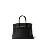 Birkin 30 Black Togo Gold Plated A Stamp