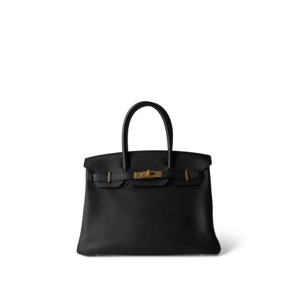Birkin 30 Black Togo Gold Plated A Stamp