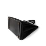 Birkin 35 Black Box Calfskin Gold Plated F Square Stamp - Image 5