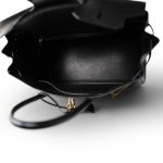 Birkin 35 Black Box Calfskin Gold Plated F Square Stamp - Image 12