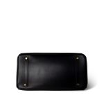 Birkin 35 Black Box Calfskin / Rouge Vif Gold Plated B Square Stamp - Image 5