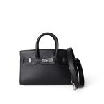 Birkin Sellier 15 Black Epsom Palladium Plated O Stamp - Image 3