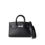 Birkin Sellier 15 Black Epsom Palladium Plated O Stamp - Image 4