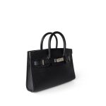 Birkin Sellier 15 Black Epsom Palladium Plated O Stamp - Image 7