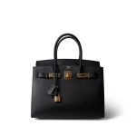 Birkin Sellier 30 Noir / Black Veau Madame Leather Gold Plated Z Stamp - Image 8