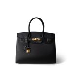 Birkin Sellier 30 Noir / Black Veau Madame Leather Gold Plated Z Stamp