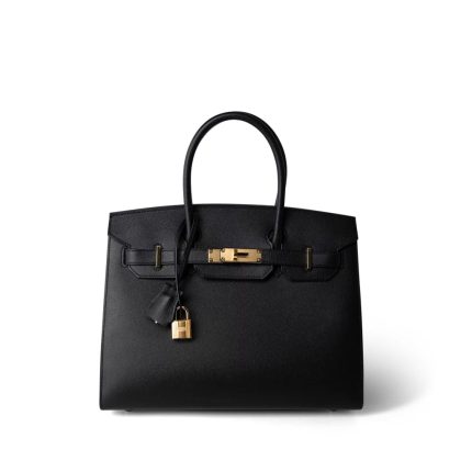 Birkin Sellier 30 Noir / Black Veau Madame Leather Gold Plated Z Stamp