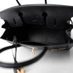 Birkin Sellier 30 Noir / Black Veau Madame Leather Gold Plated Z Stamp - Image 7