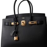 Birkin Sellier 30 Noir / Black Veau Madame Leather Gold Plated Z Stamp - Image 2